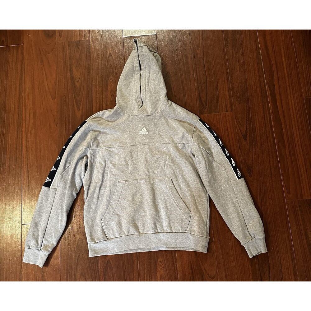Adidas Teen's Hoodie Pull On Draw String Grey‎ Sz Large